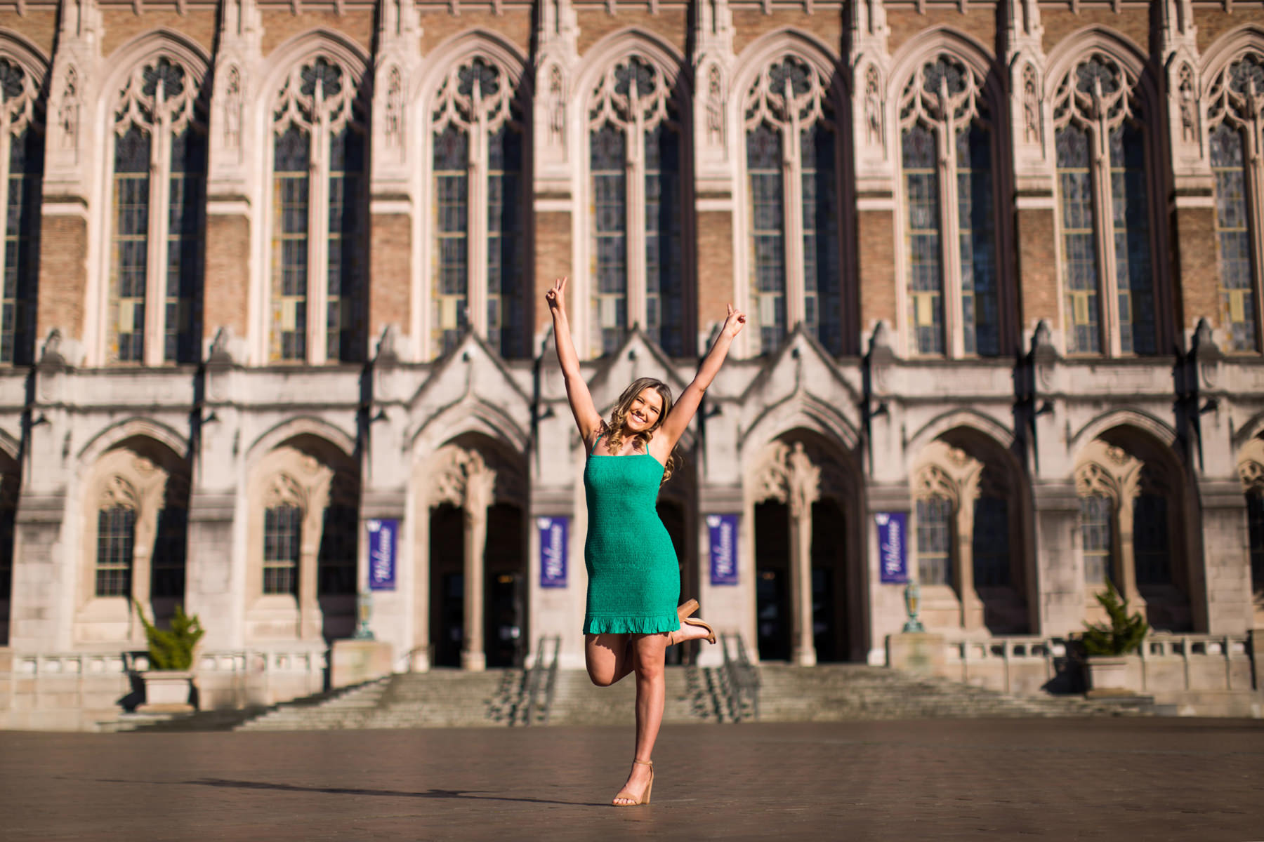 UW Cherry Blossoms Senior Photos